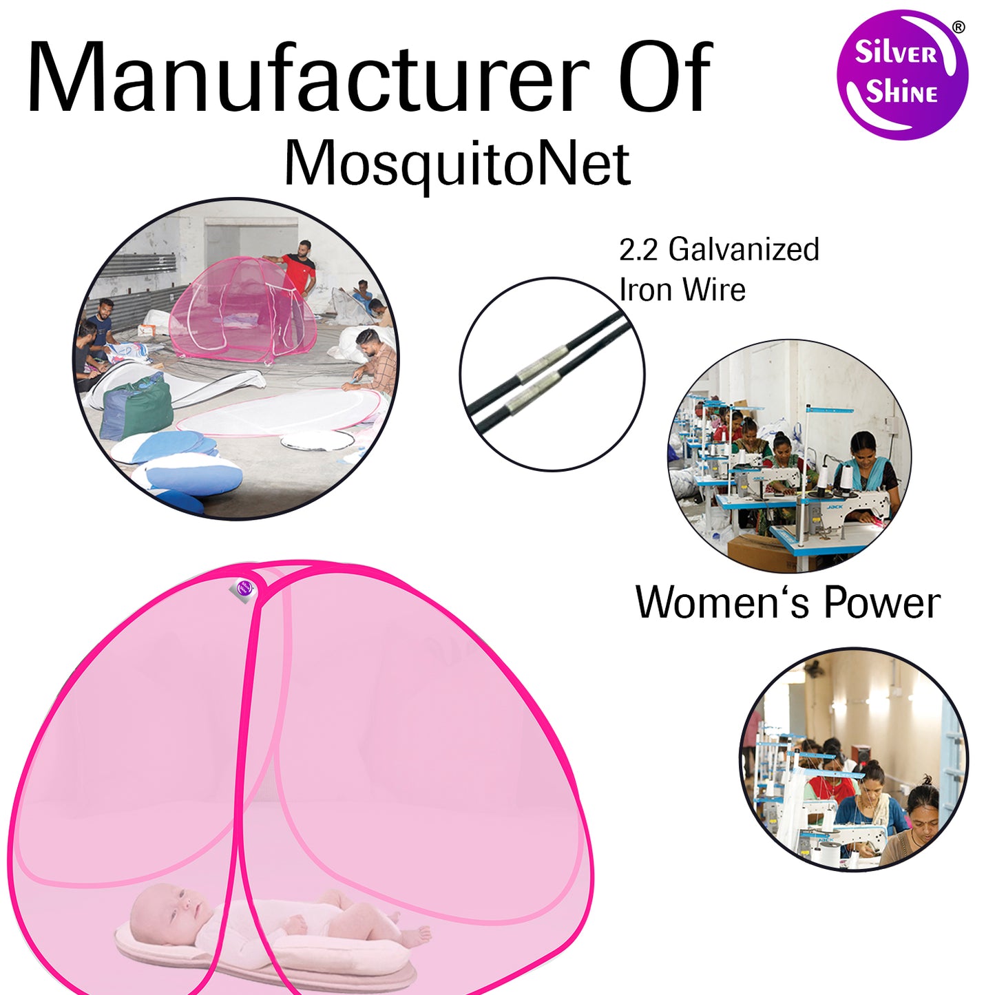 Pink Baby Mosquito net