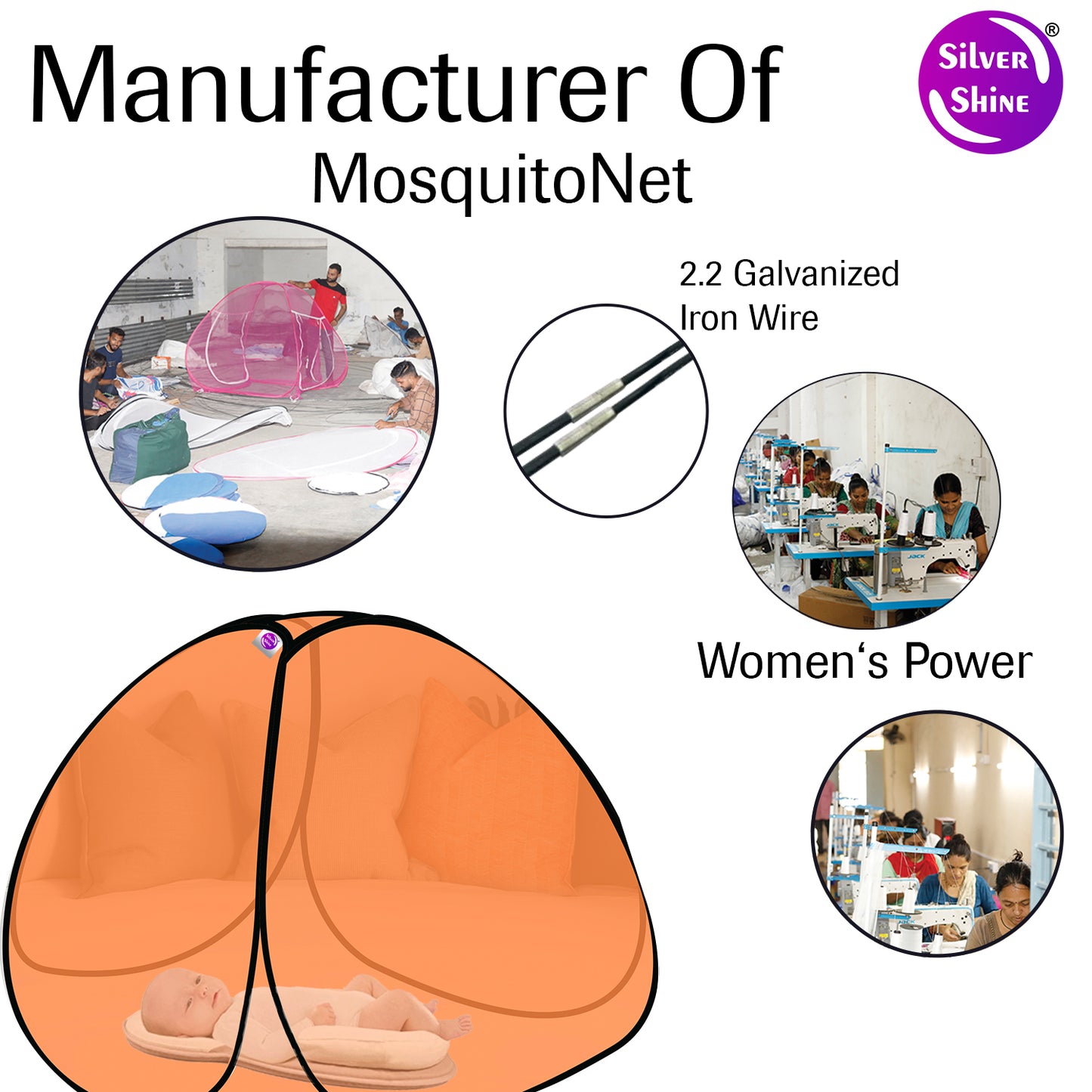 Orange Baby Mosquito net