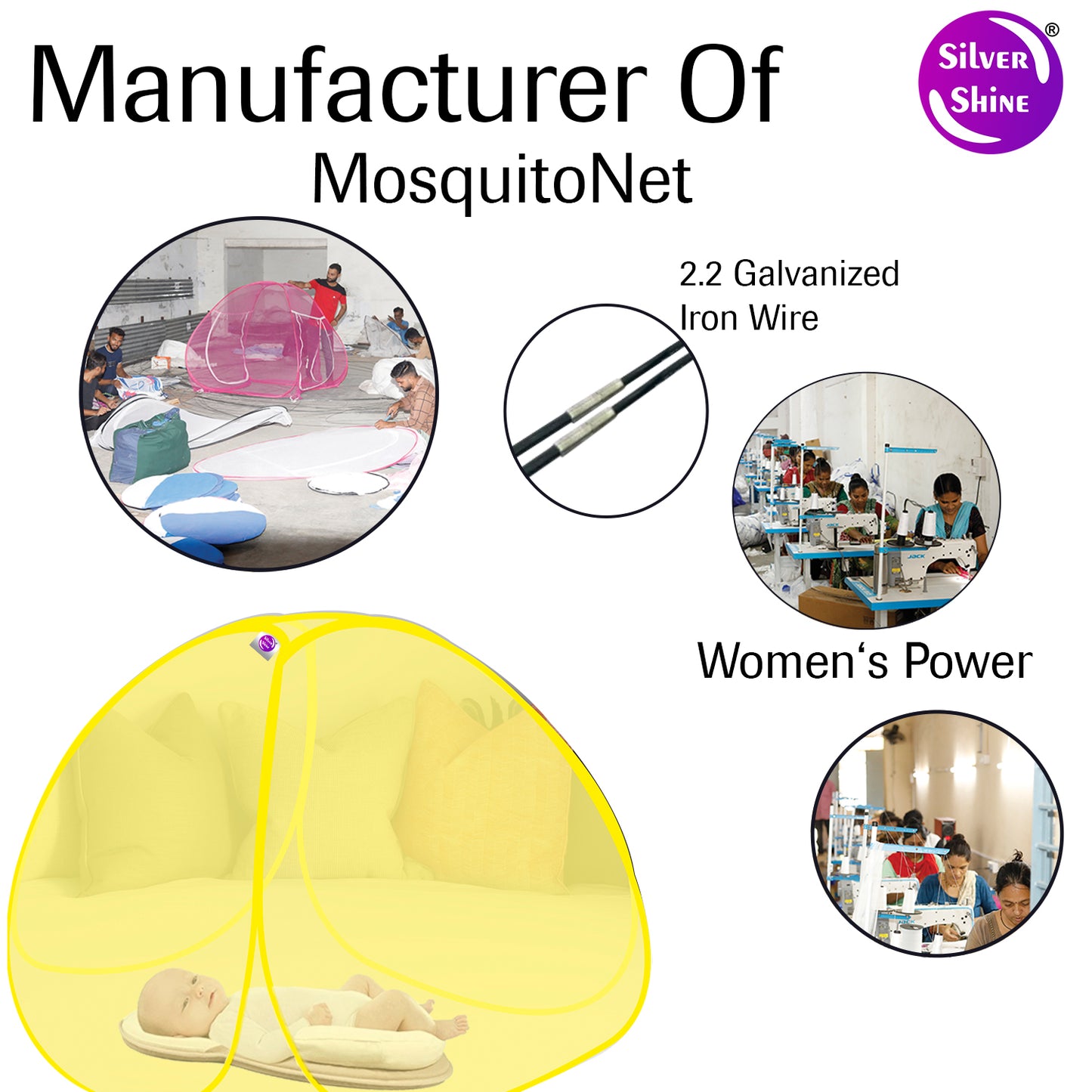 Yellow Baby Mosquito net