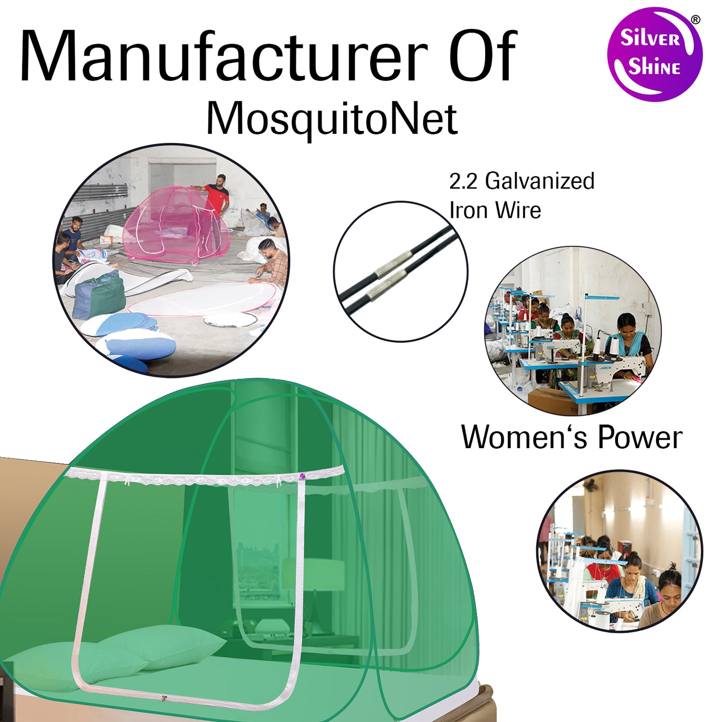 Green Mosquito Net (Double Bed)