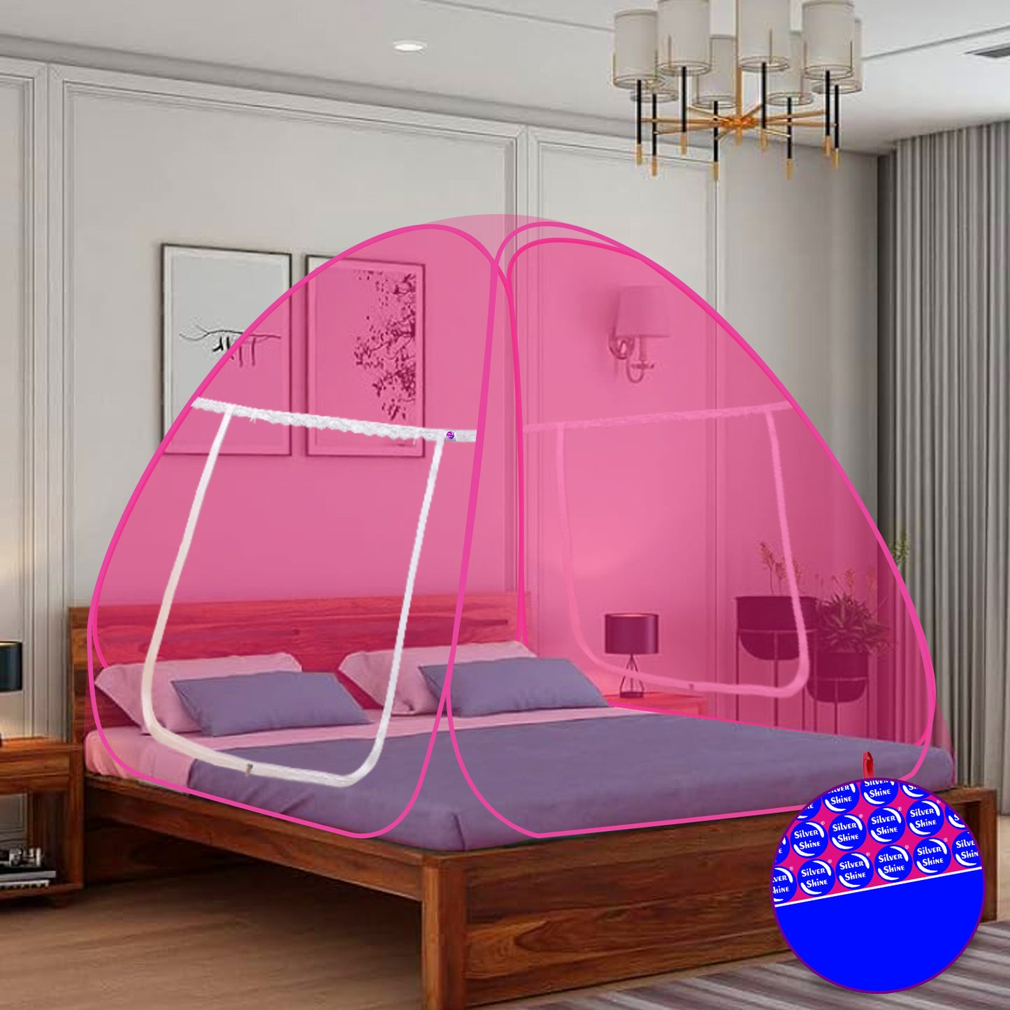 Pink Mosquito Net (Double Bed)