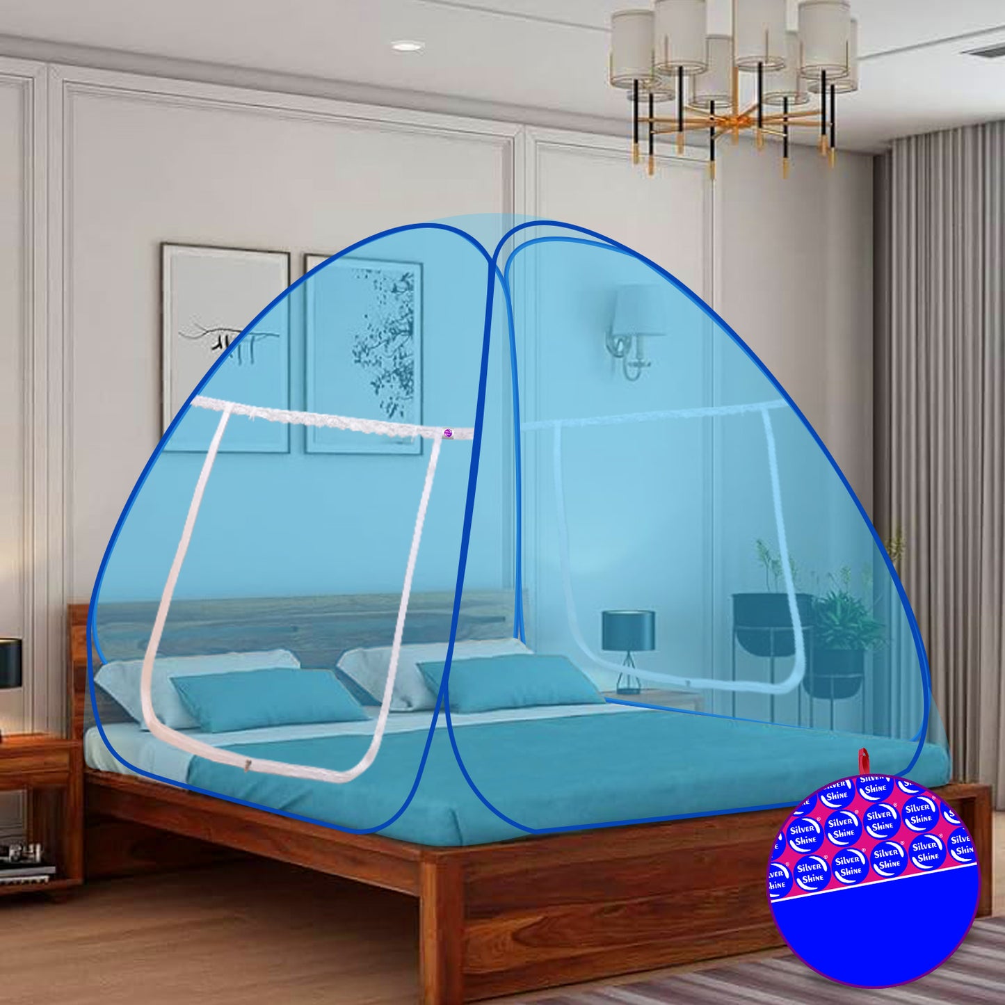 Sky Blue Mosquito Net (Single Bed)