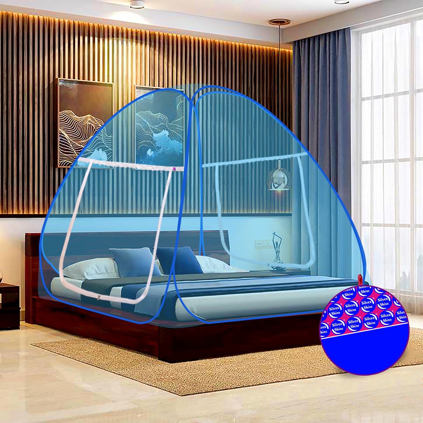 Sky Blue Mosquito Net (Single Bed)