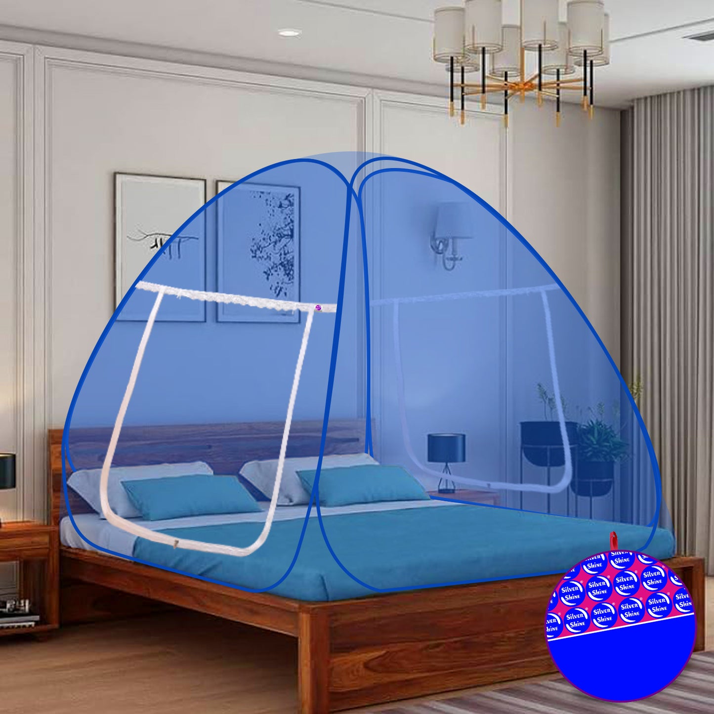 Blue Mosquito Net (Double Bed)