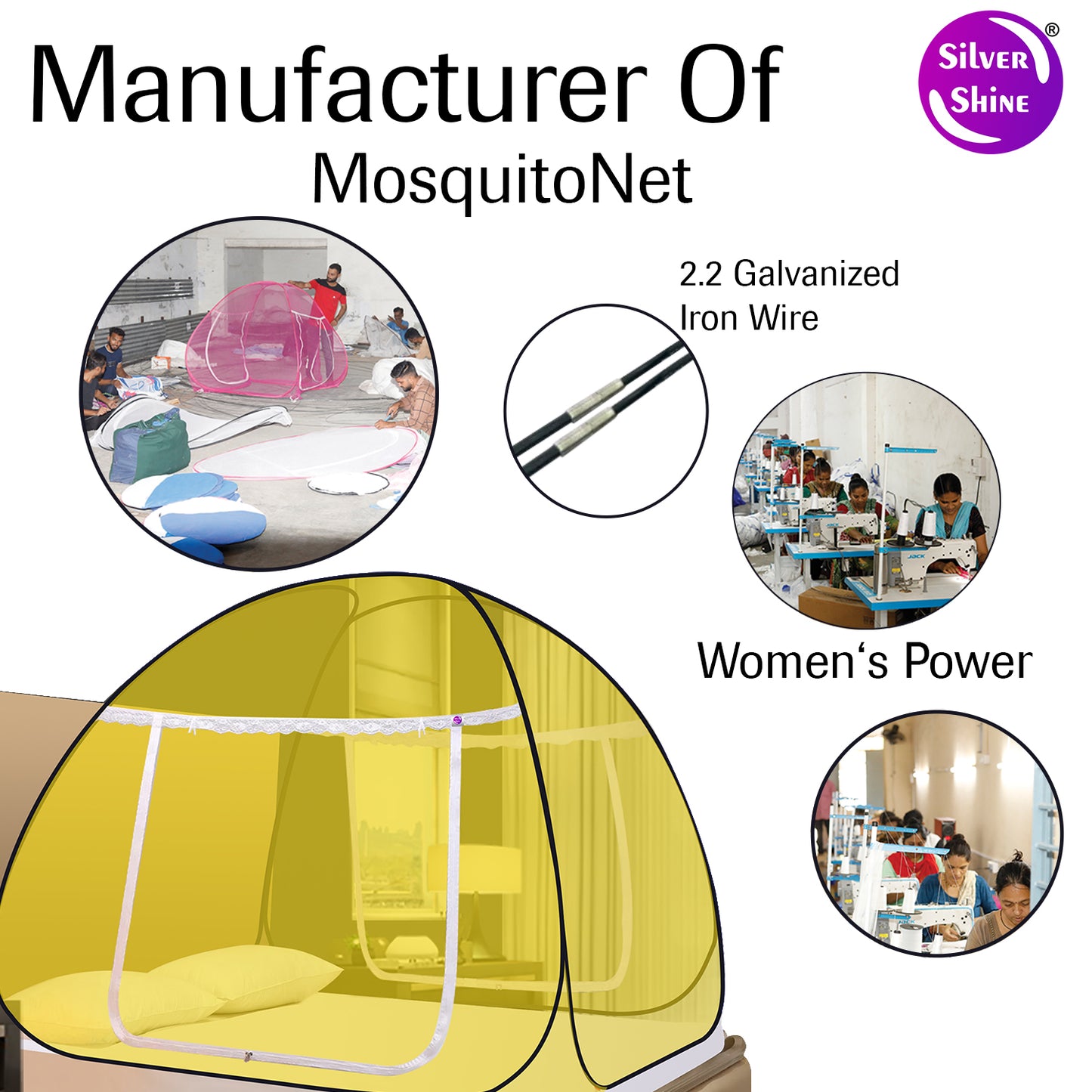 Yellow Mosquito Net (Double Bed)