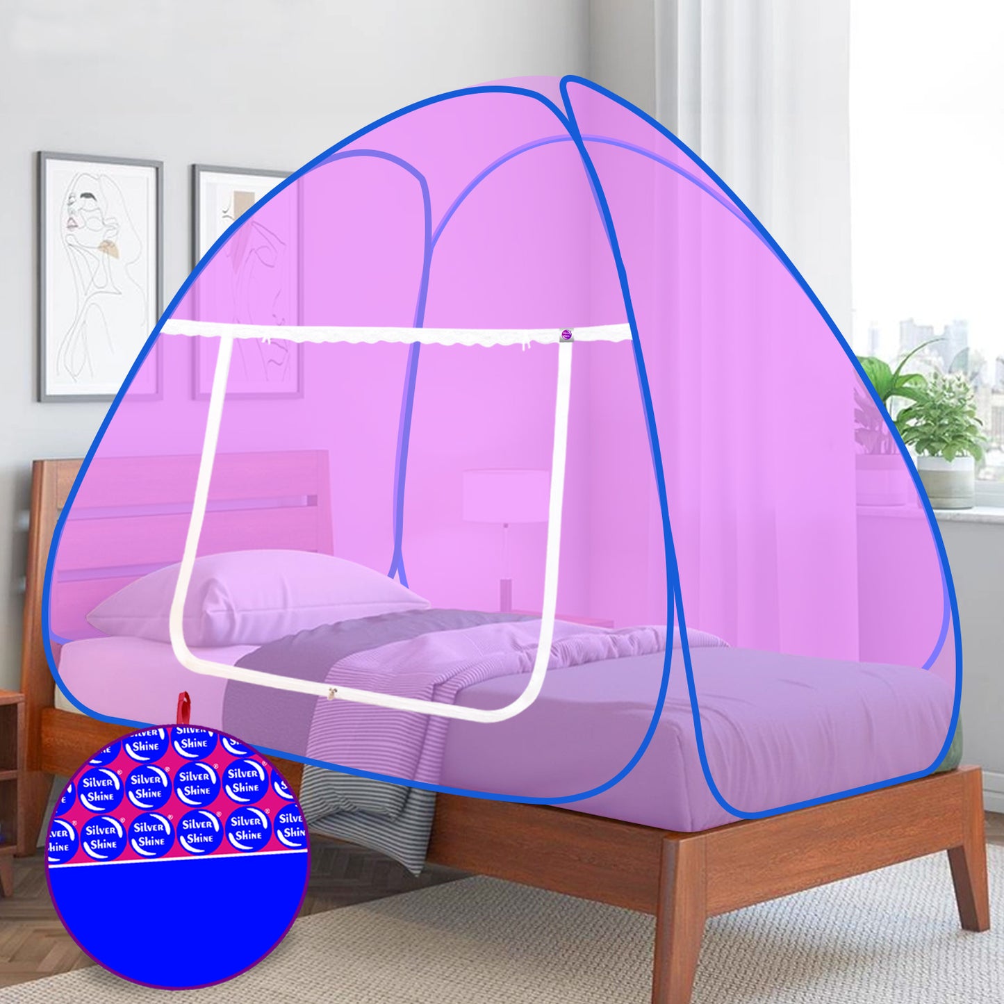 Purple Mosquito Net (Single Bed)