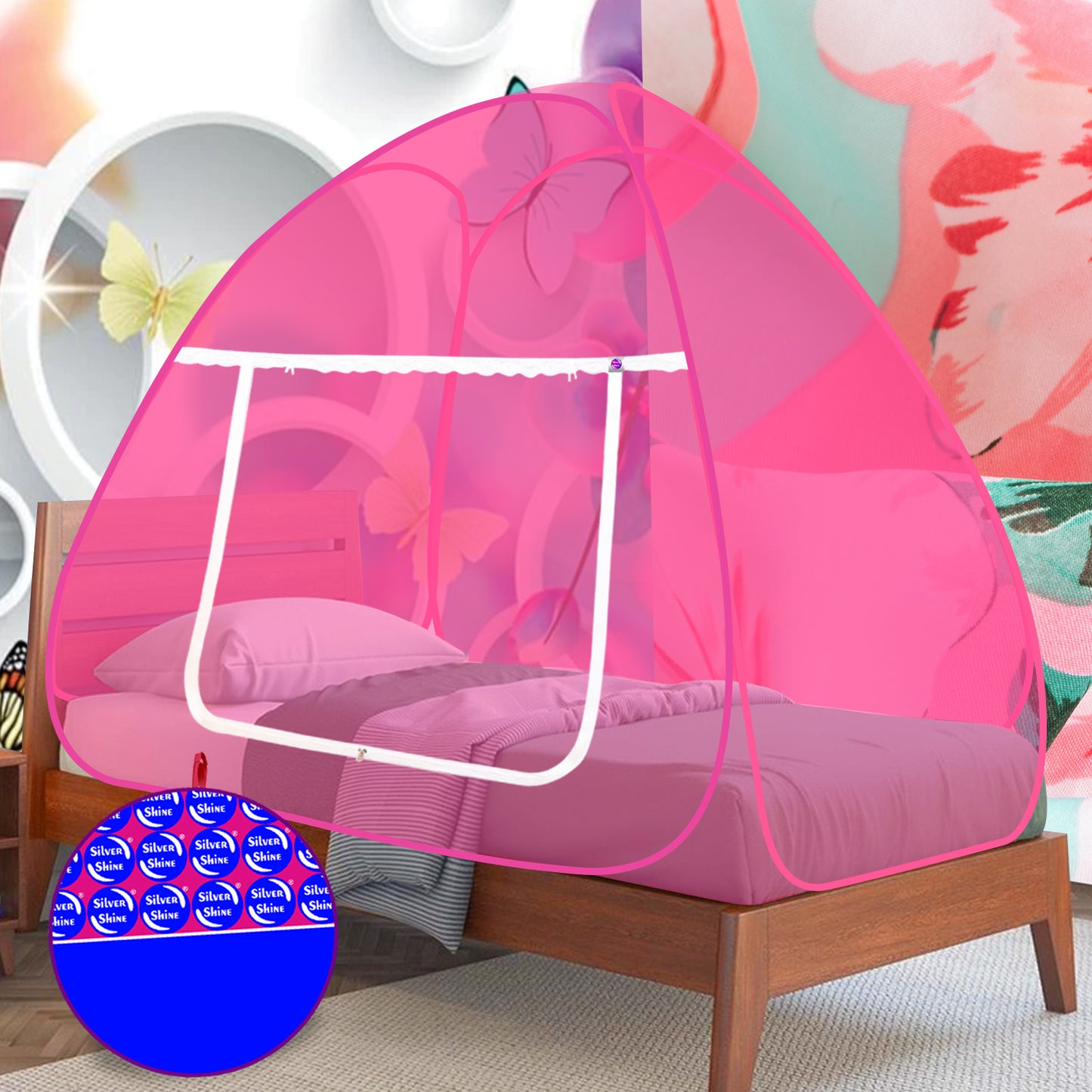 Pink Mosquito Net (Single Bed)