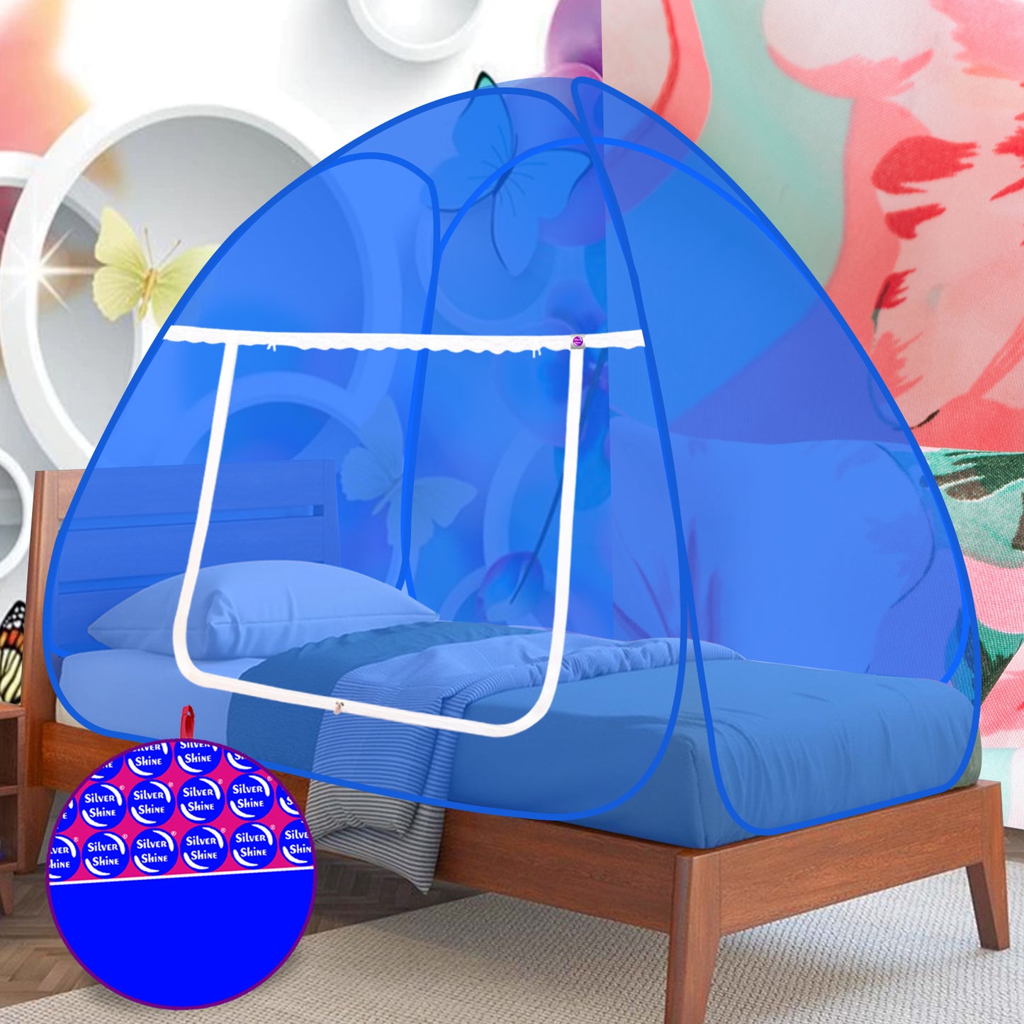 Blue Mosquito Net (Single Bed)