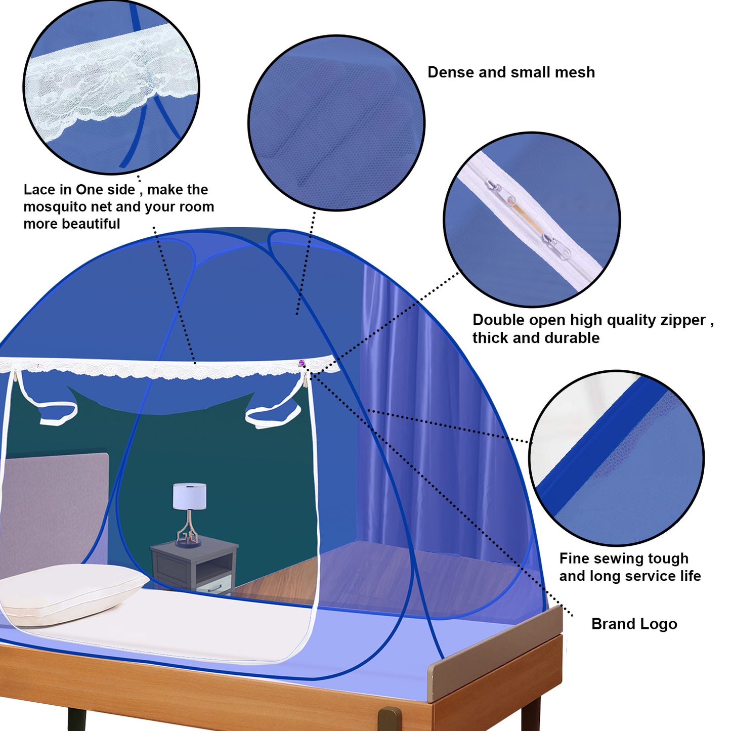 Blue Mosquito Net (Single Bed)