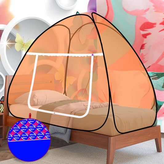 Orange Mosquito Net (Single Bed)