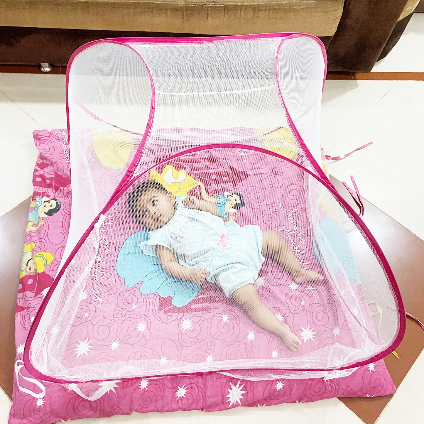 White Pink Baby Mosquito net