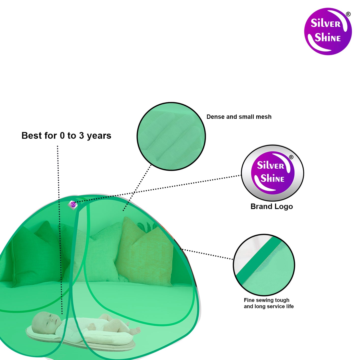 Green Baby Mosquito net