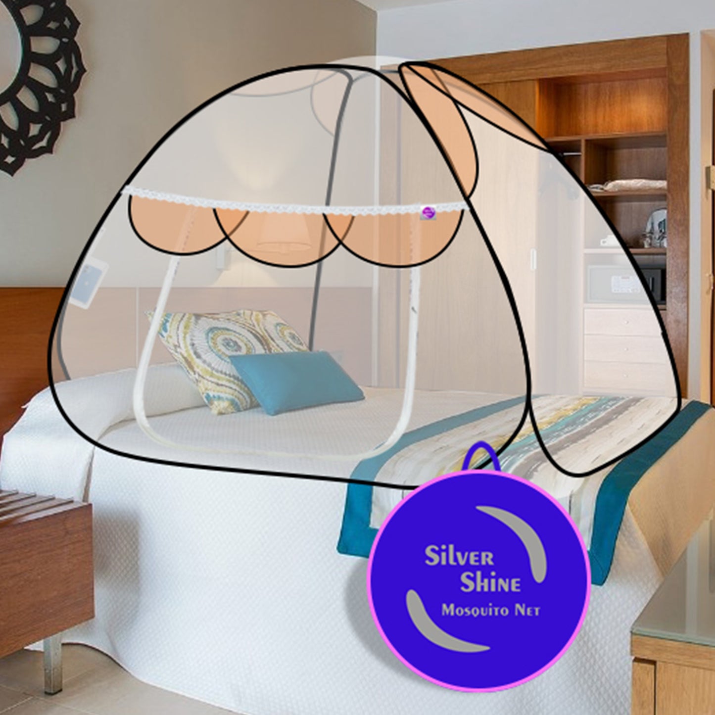 Premium Mosquito net Orange (Single Bed)