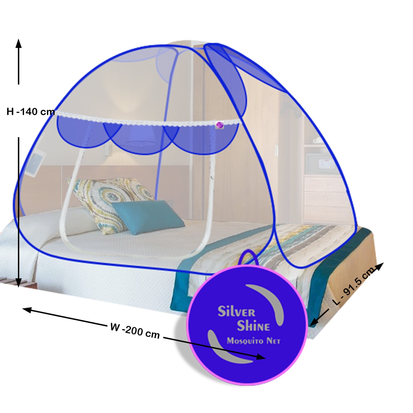 Premium Mosquito net Blue (Single Bed)