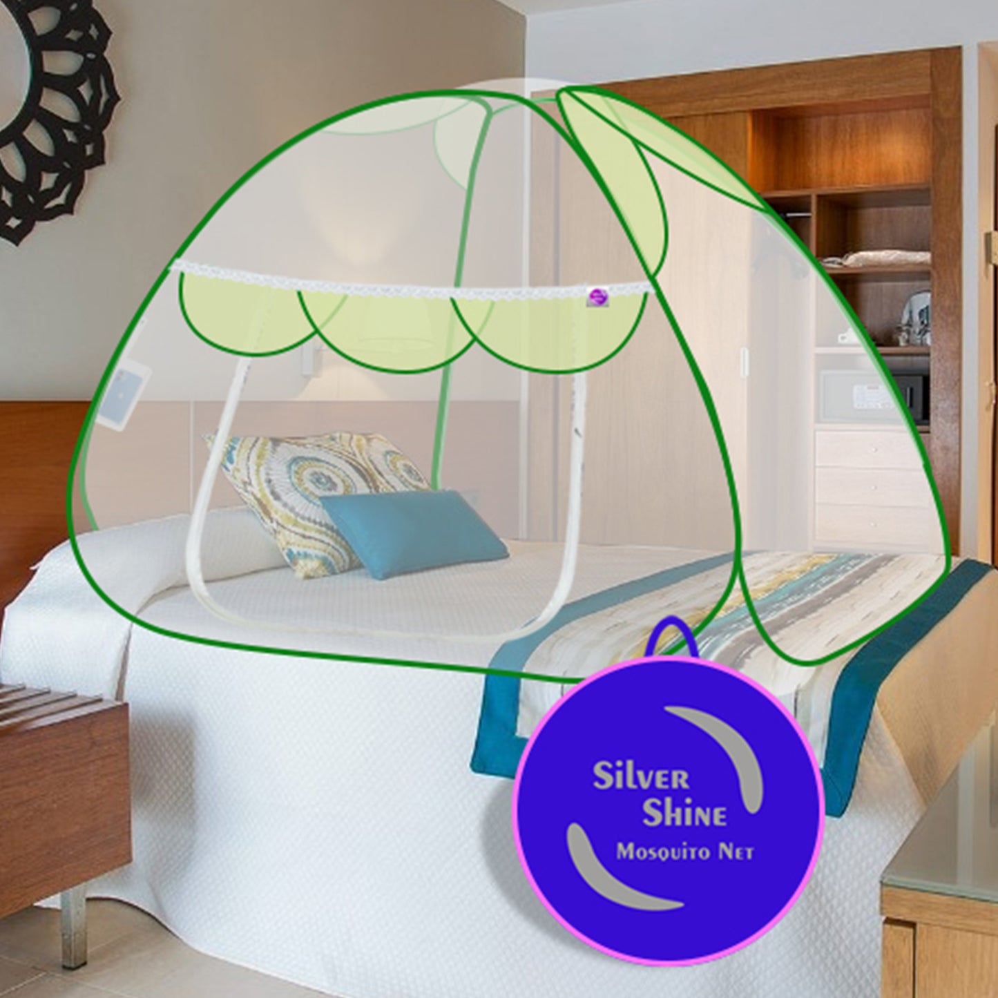 Premium Mosquito net Green (Single Bed)