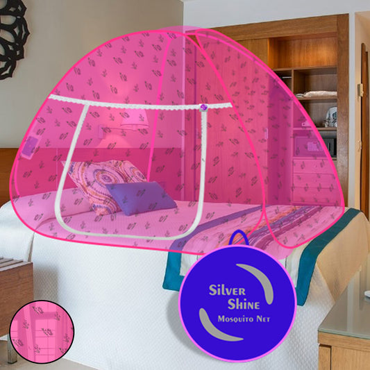 Premium Mosquito net Pink Flower (Single Bed)