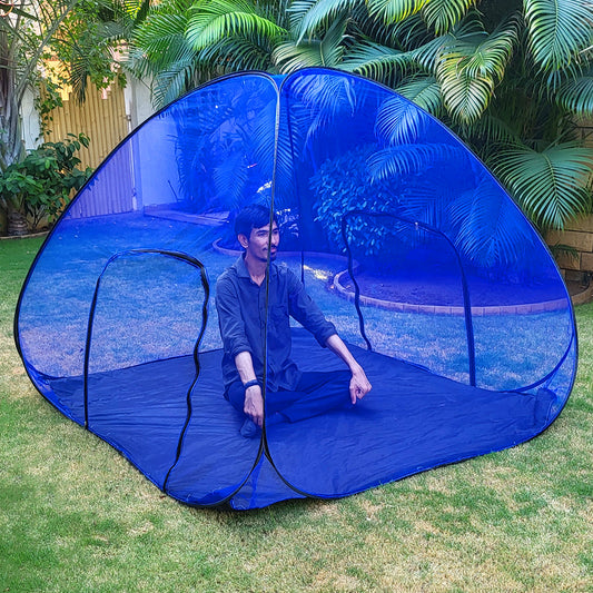 Blue Mosquito net with Base (Double Bed)