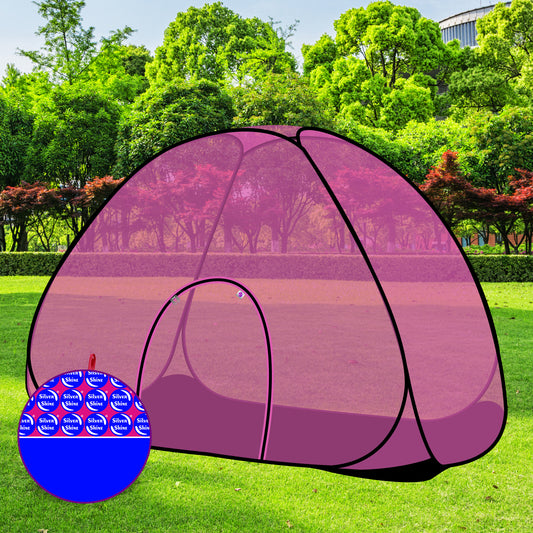 Pink Mosquito Net With Base (Single Bed)