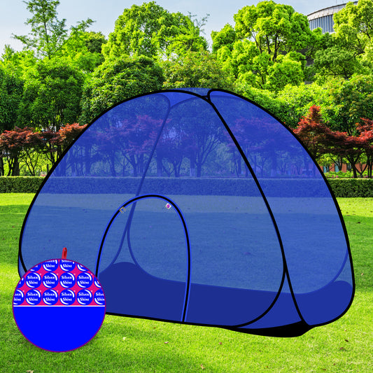 Blue Mosquito Net With Base (Single Bed)