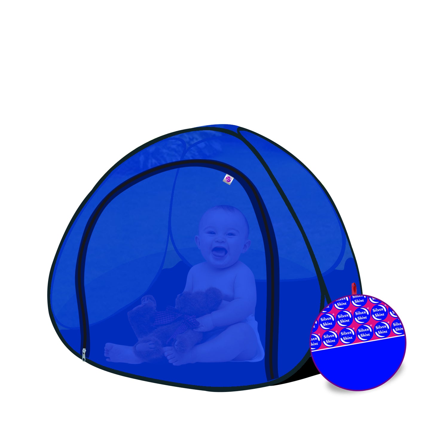Blue Baby Mosquito net With Base