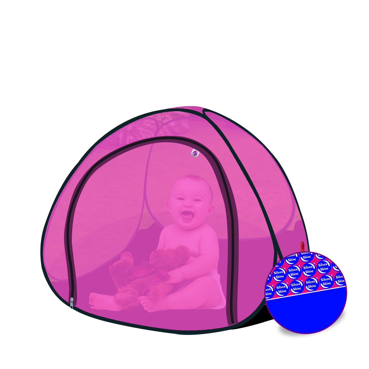 Pink Baby Mosquito net With Base