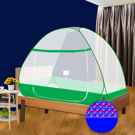 Green Mosquito Net With Border (Single Bed)