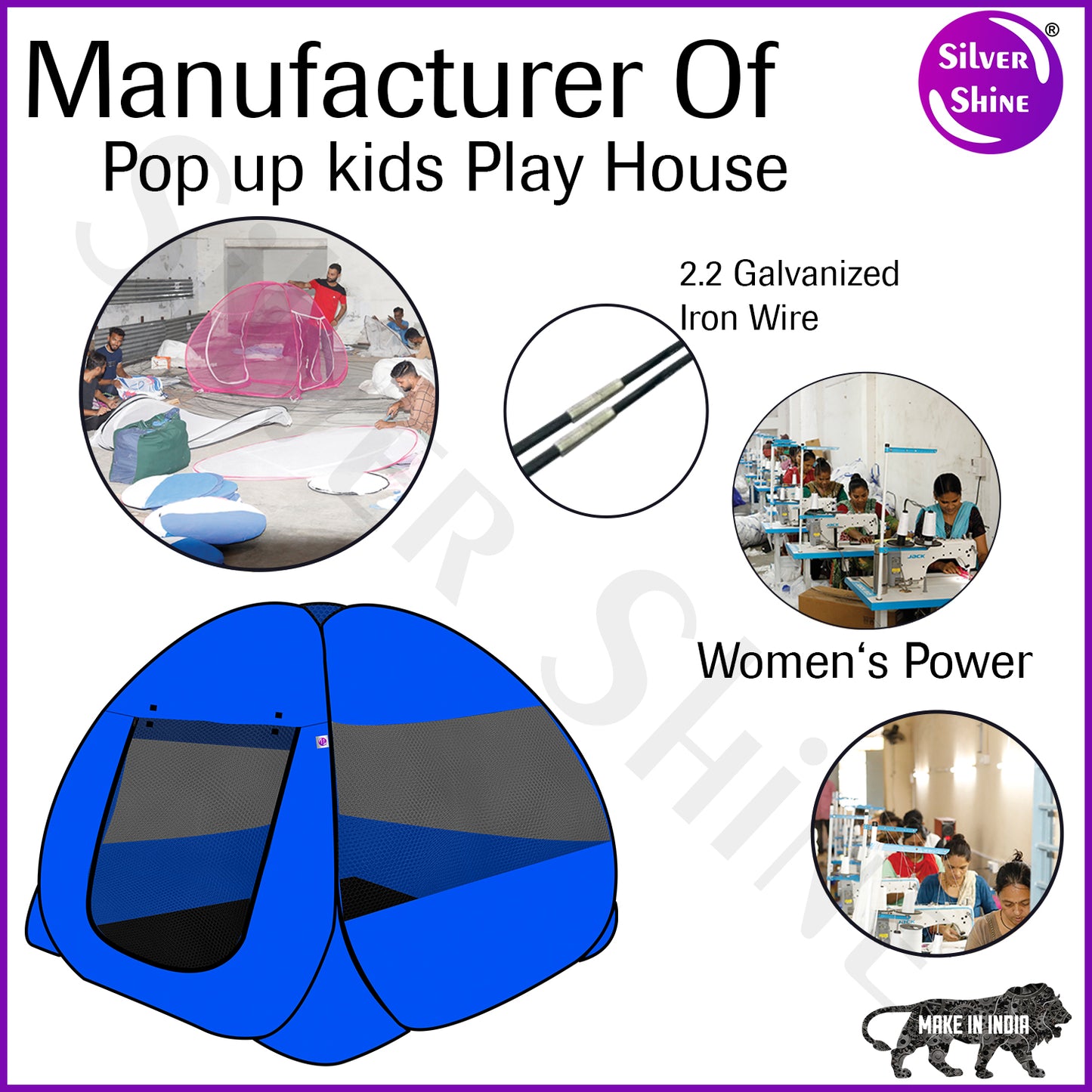 Ken Ken Play Tent House (Blue)