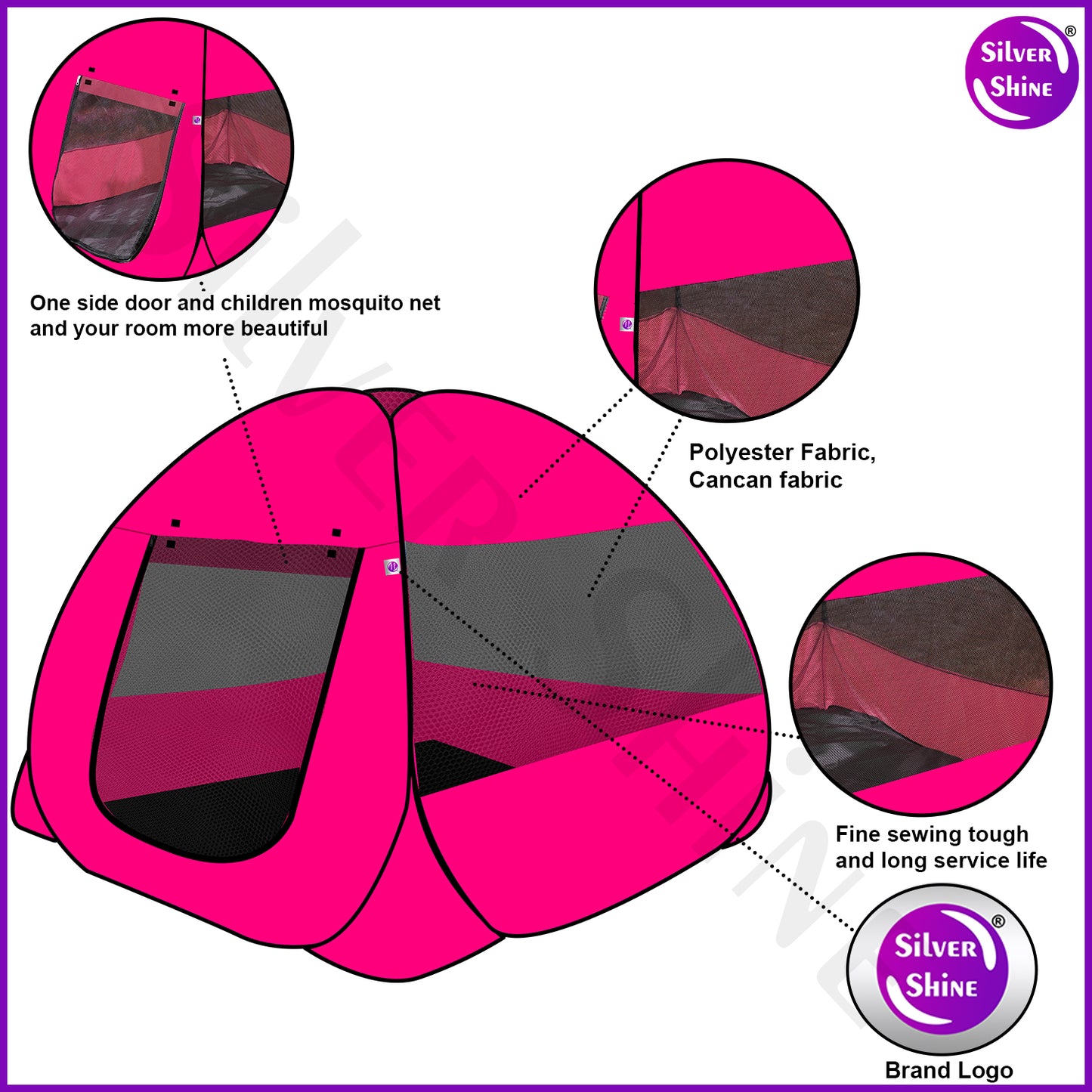 Ken Ken Play Tent House (Pink)