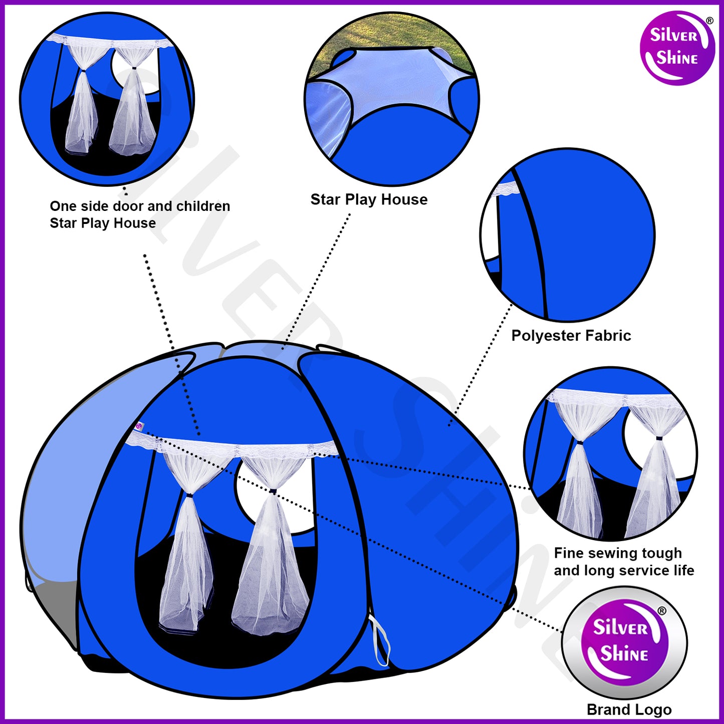 Star Tent Play House (Blue)