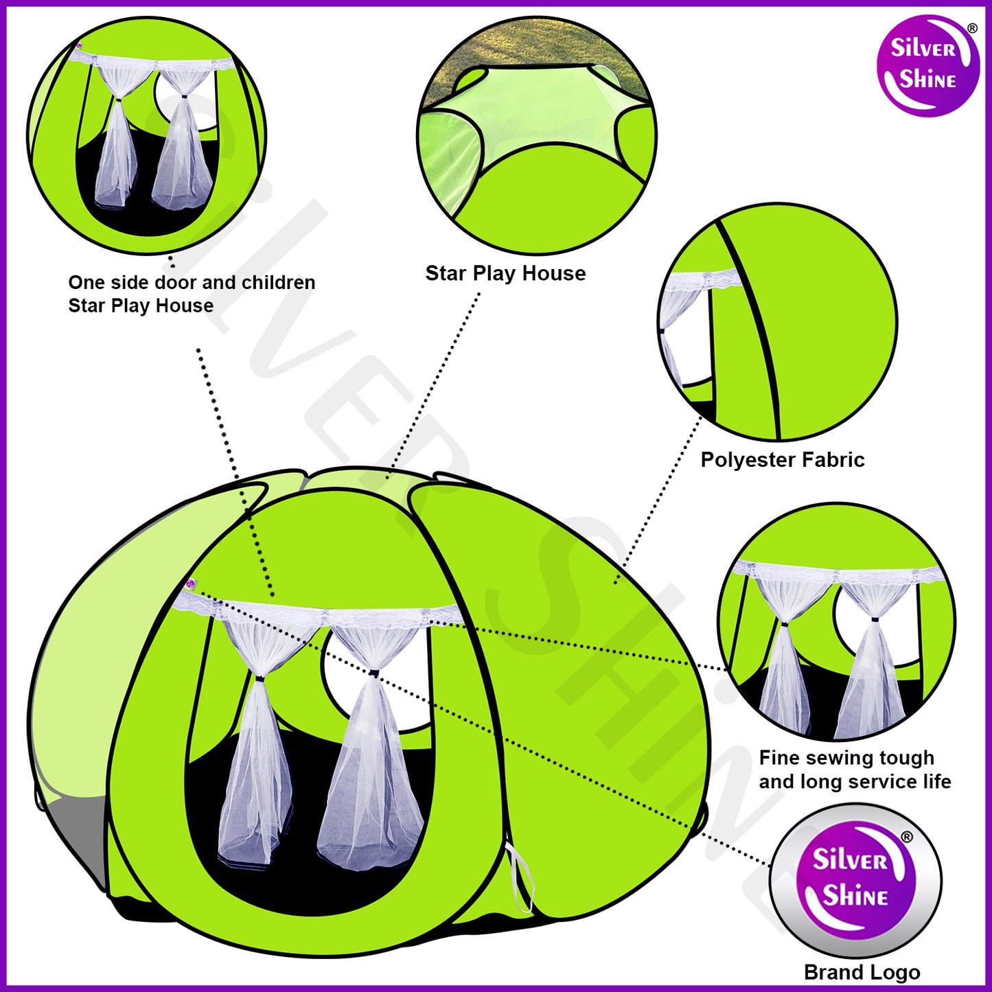 Star Tent Play House (Green)