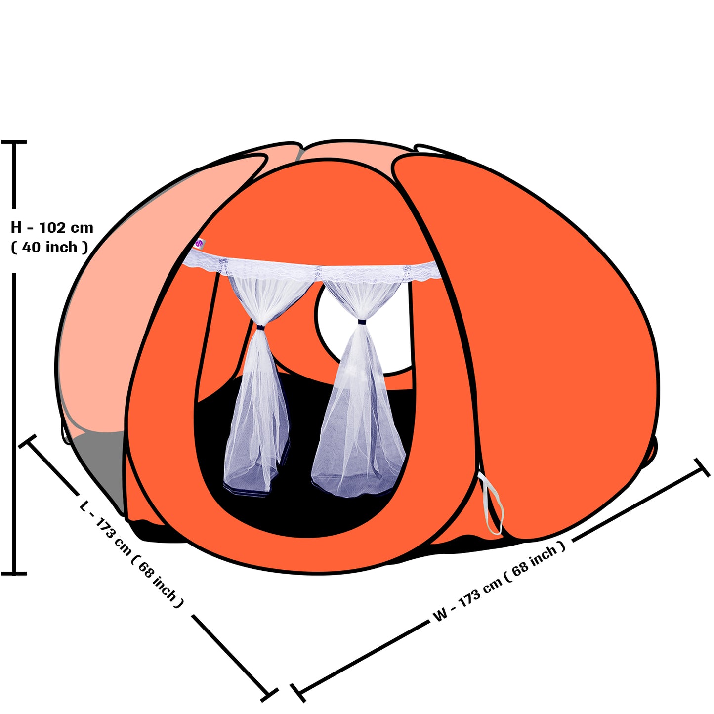 Star Tent Play House (Orange)