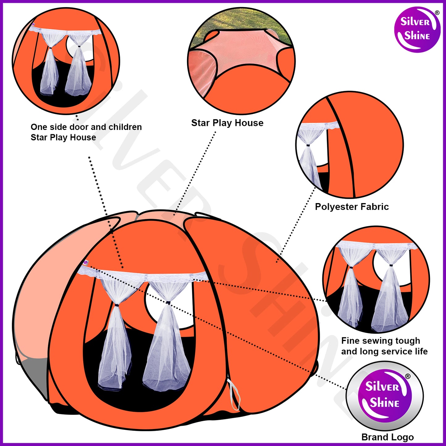 Star Tent Play House (Orange)