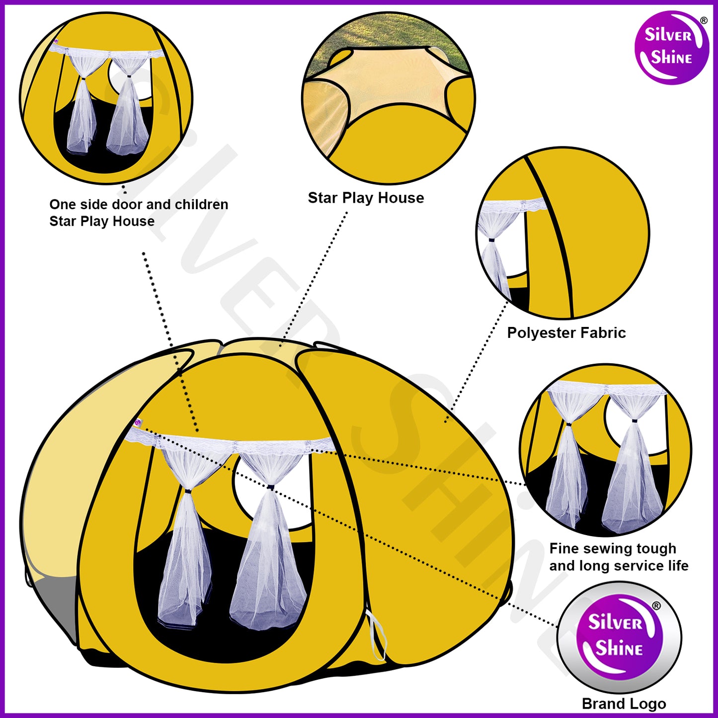 Star Tent Play House (Yellow)