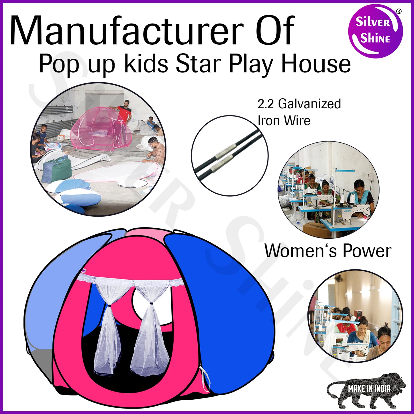 Star Tent Play House (Pink-Blue)
