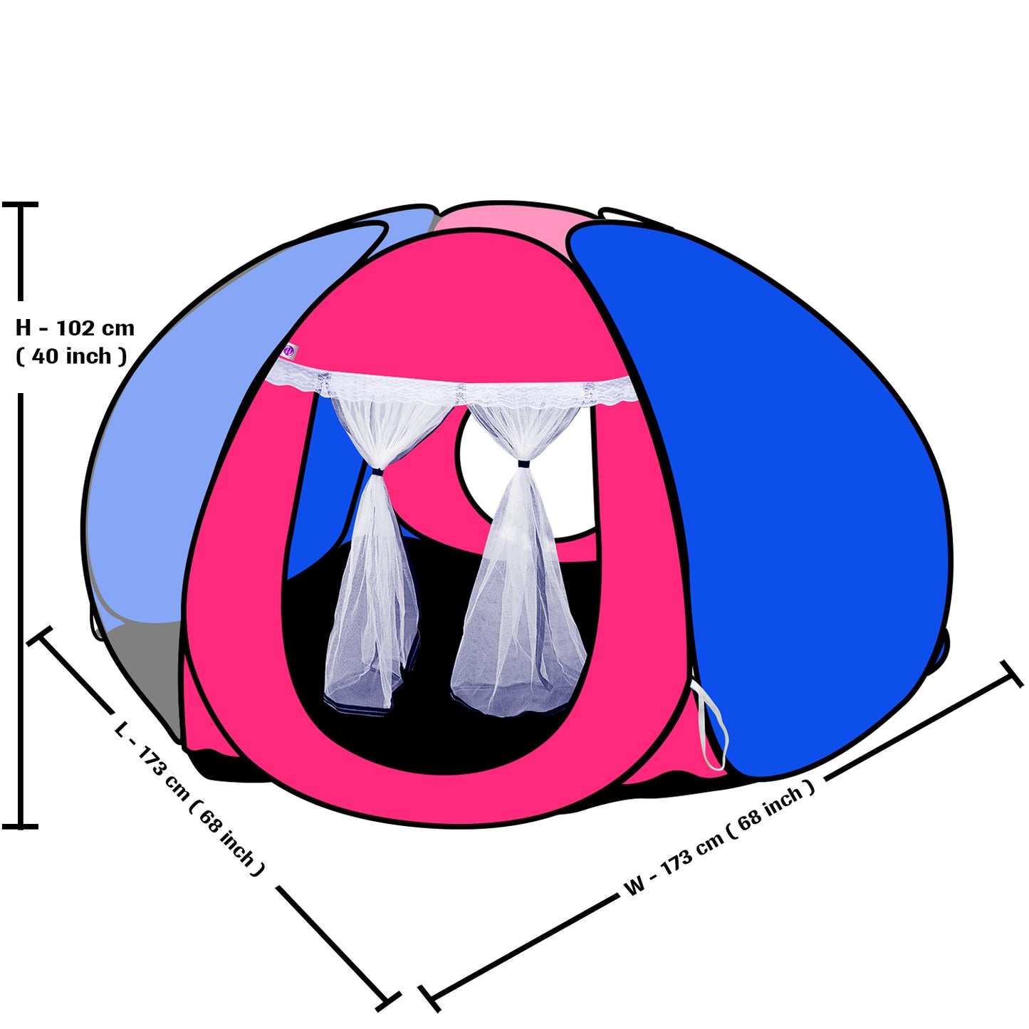 Star Tent Play House (Pink-Blue)