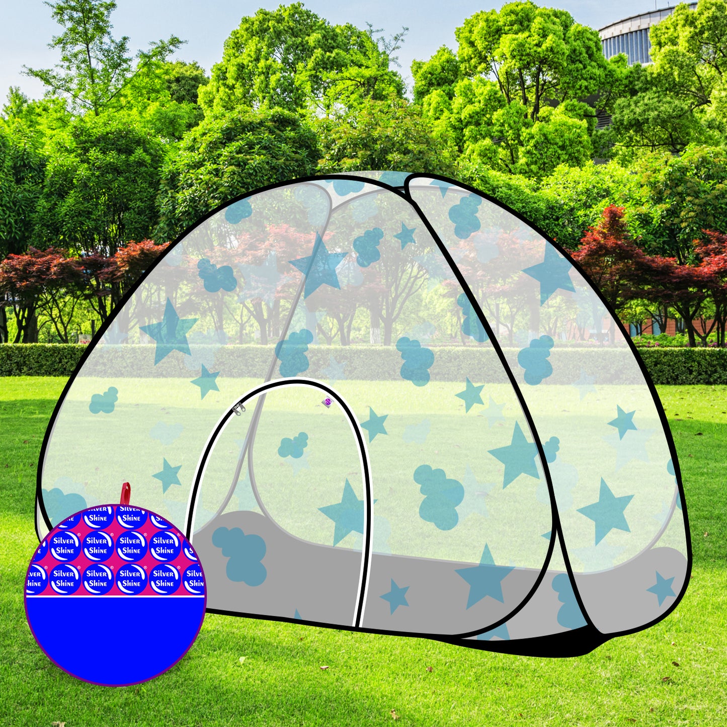 Cloud-Star Mosquito Net With Base (Single Bed)