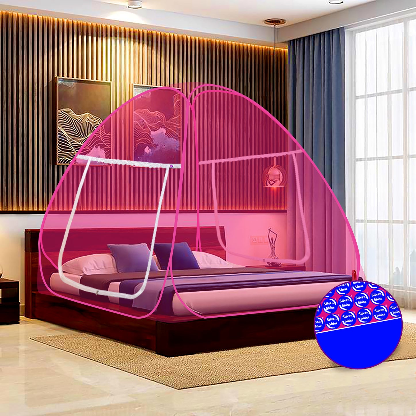 Pink Mosquito Net (Double Bed)
