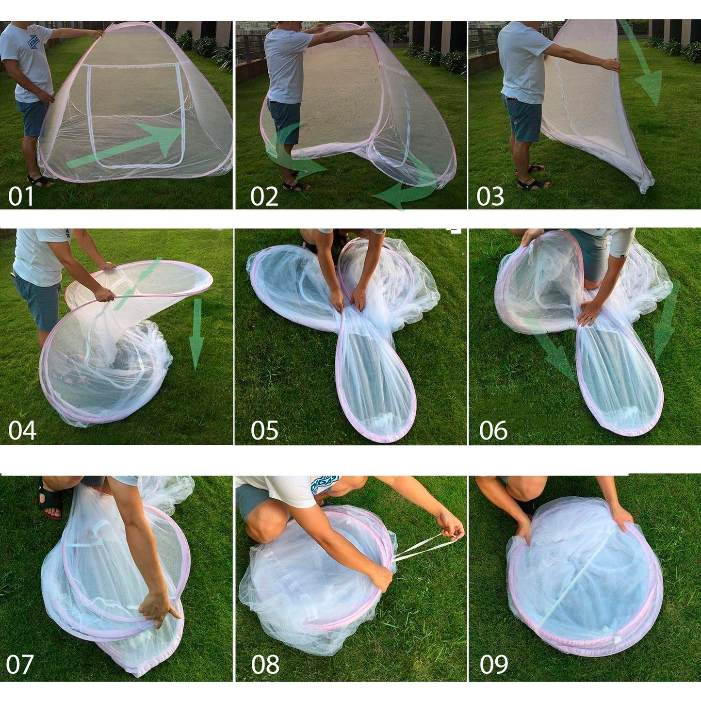 White Black Mosquito Net (Single Bed)